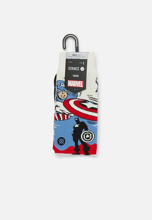 Stance Socks - Captain America marquee socks - multi 