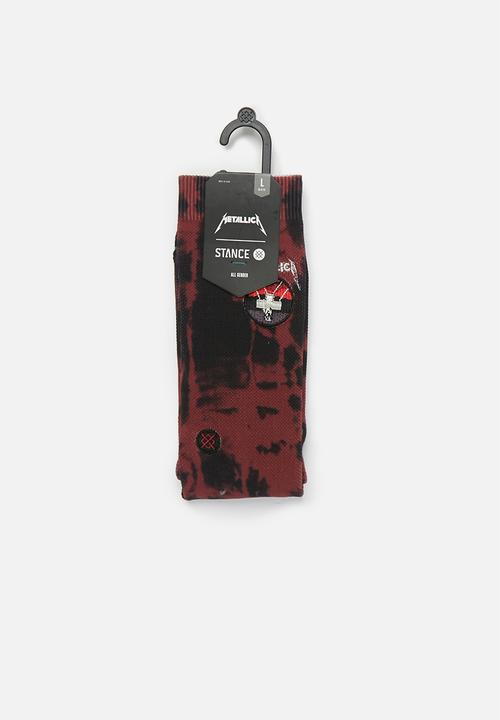 Stance Socks - Stance master of puppets - burgundy & black 