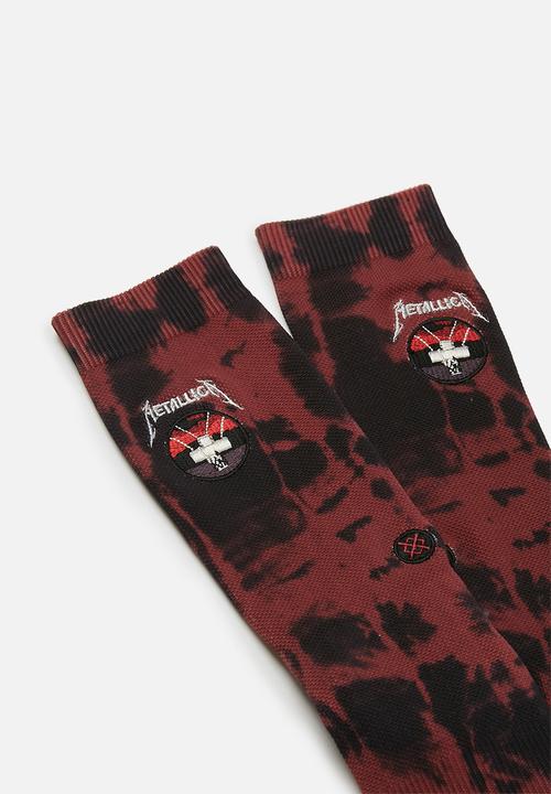 Stance Socks - Stance master of puppets - burgundy & black 