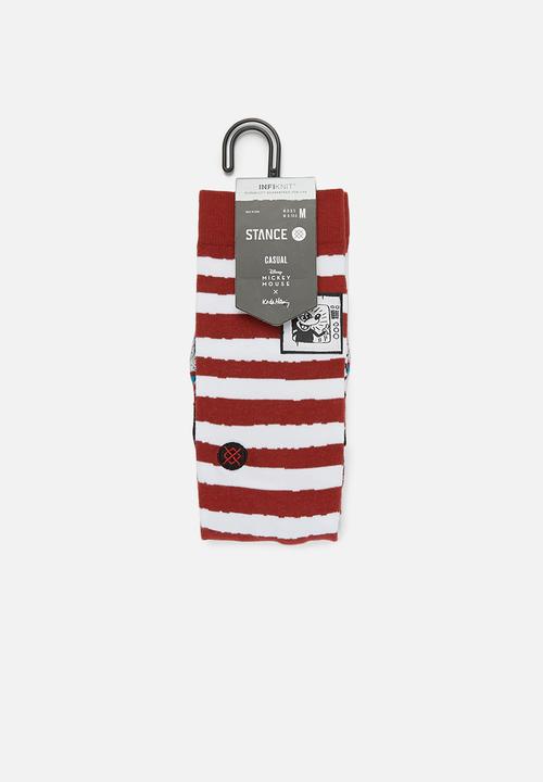 Stance Socks - Stance Mickey tv haring large - red & white 