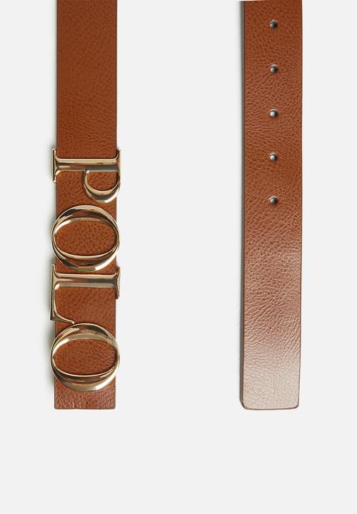 POLO - Alex leather belt - tan