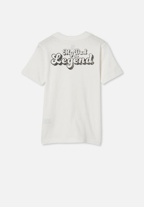 Cotton On - Max skater short sleeve tee - retro white