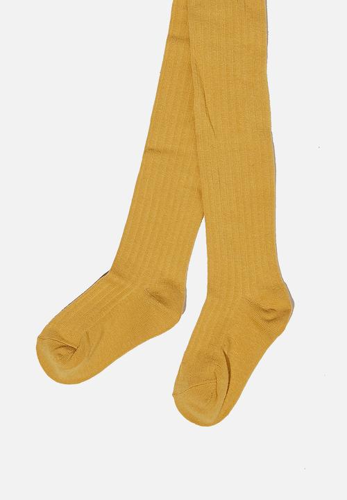 Cotton On - Ribbed solid tight - mustard