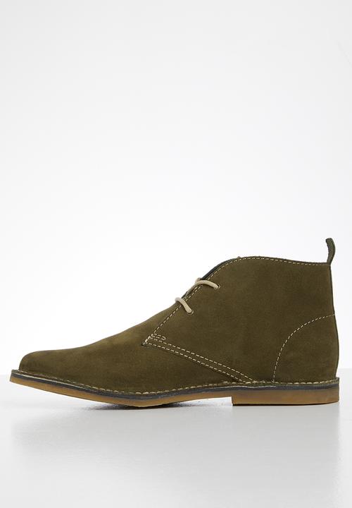 Grasshoppers - Lewis  buck suede - khaki