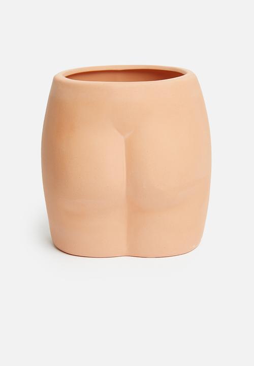 Typo - Midi shaped planter-terracotta butt!