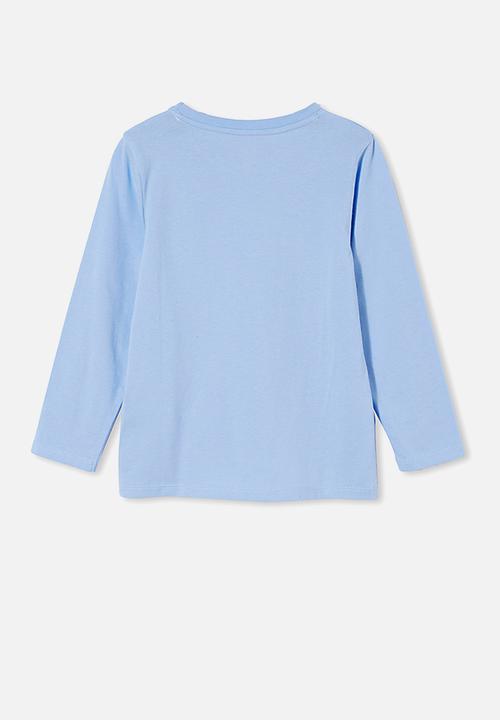Cotton On - Stevie long sleeve embellished tee - dusk blue