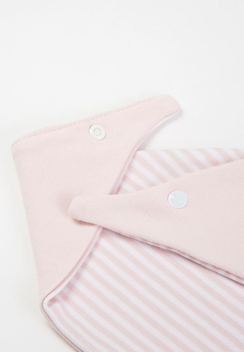 Little Lumps - Bib bandanna - pink & white 
