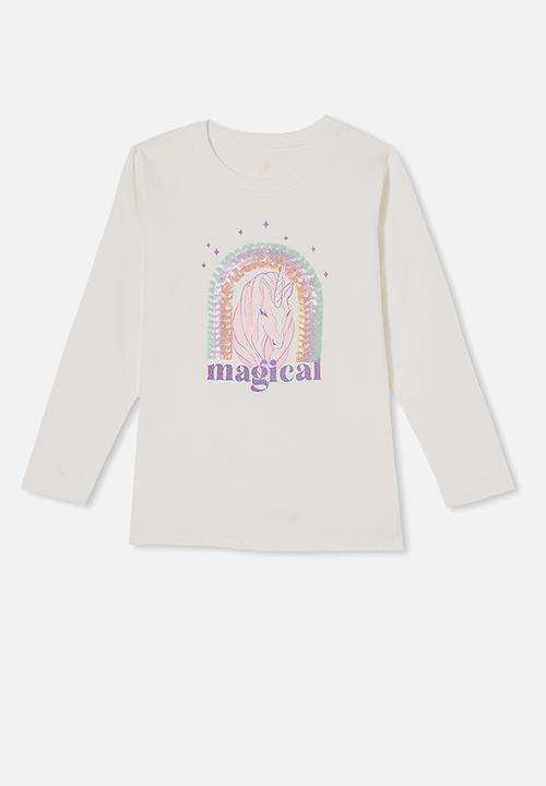 Cotton On - Stevie long sleeve embellished tee - vanilla