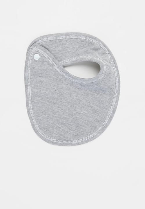 Little Lumps - Bib one size - grey & white 