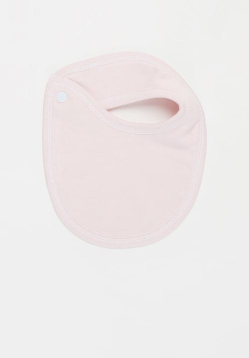 Little Lumps - Bib one size - pink & White 