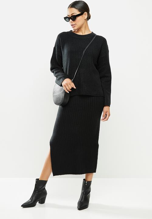 Brave Soul - Skirt & top set - black