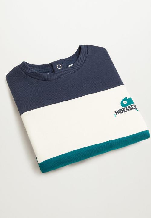 MANGO - Block3 sweatshirt - navy 