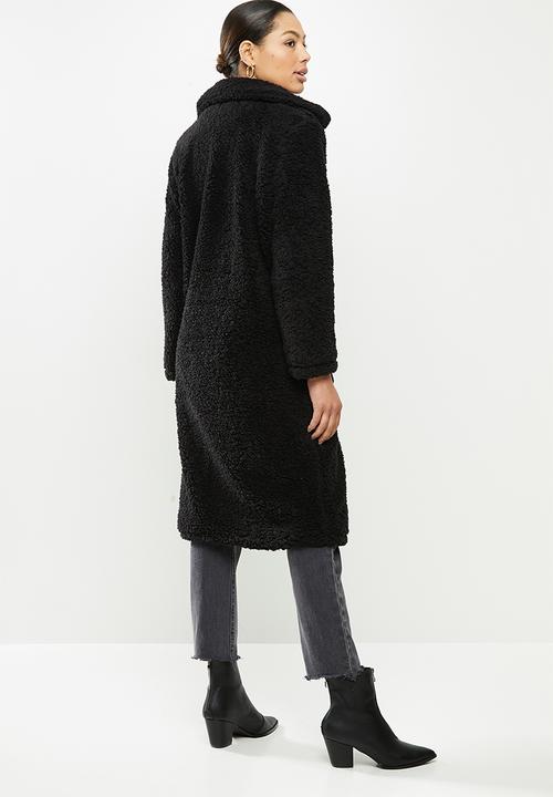 Brave Soul - Heavenly longline coat- black