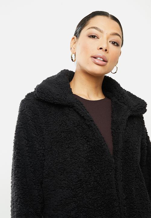 Brave Soul - Heavenly longline coat- black