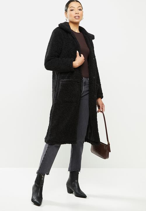 Brave Soul - Heavenly longline coat- black