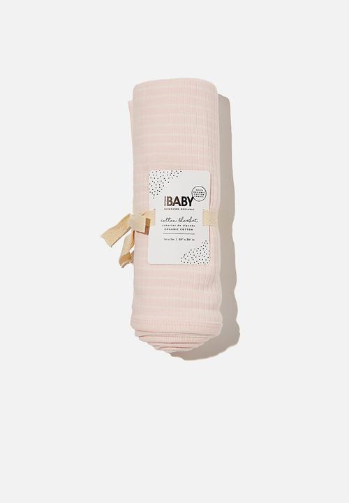 Cotton On - Organic newborn blanket - crystal pink