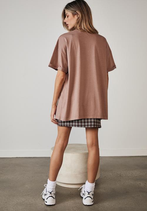 Factorie - Oversized graphic T-shirt - dirty blush/apres sport