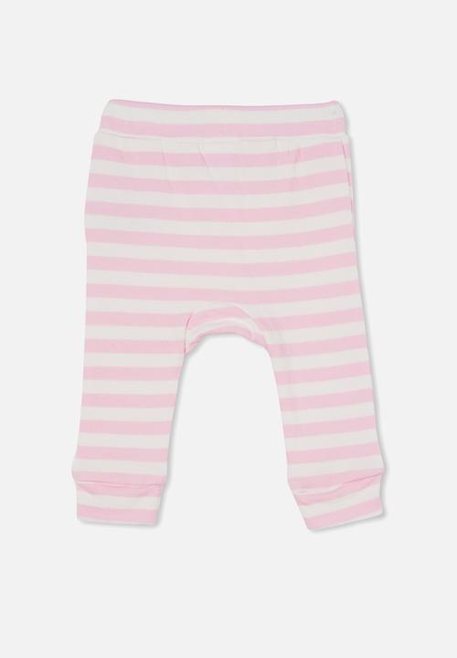 Cotton On - Johnny legging - pink & white 