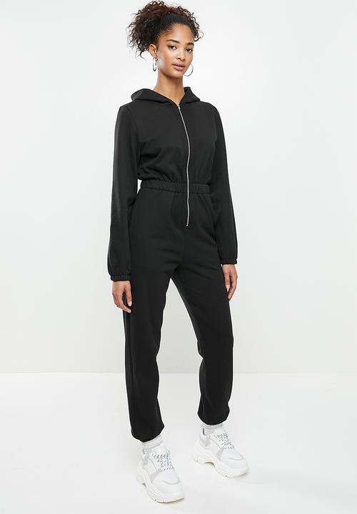 Blake - Brushed fleece jumpsuit - black