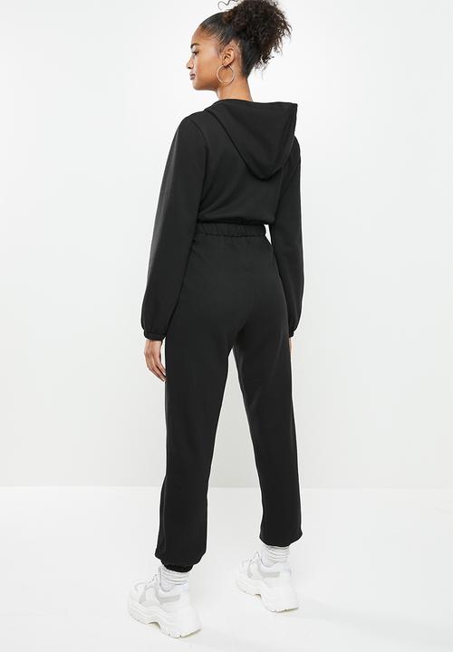 Blake - Brushed fleece jumpsuit - black