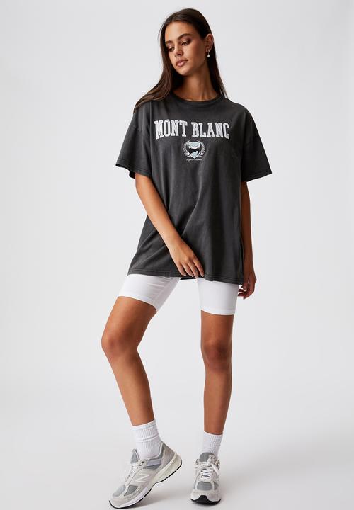 Factorie - Oversized graphic t shirt - washed black
