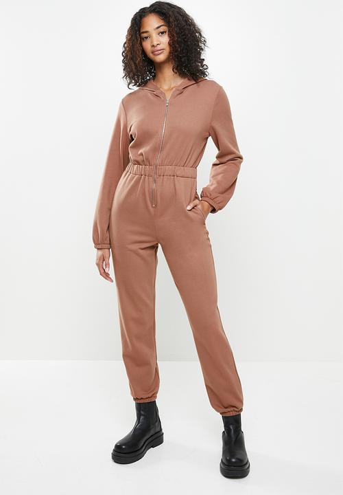 Blake - Brushed fleece jumpsuit - dusty pink