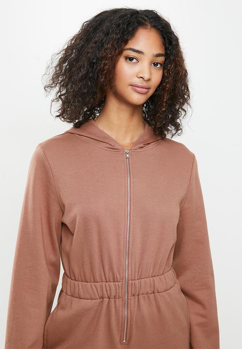 Blake - Brushed fleece jumpsuit - dusty pink