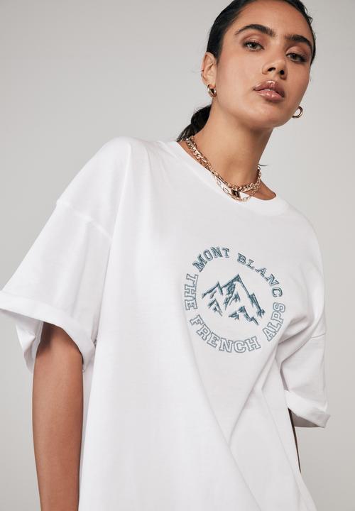 Factorie - Oversized graphic T-shirt - white