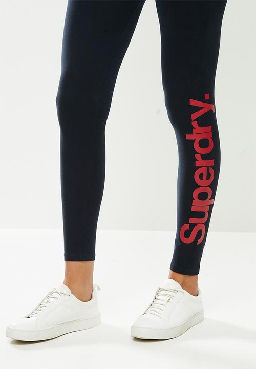 Superdry. - Core logo graphic legging - navy