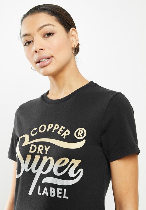 Superdry. - Copper label tee - black
