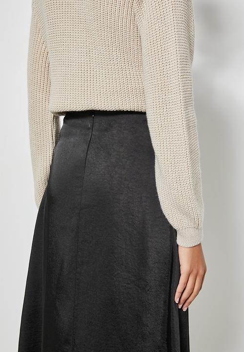 Superbalist - Lux bias slip skirt - black