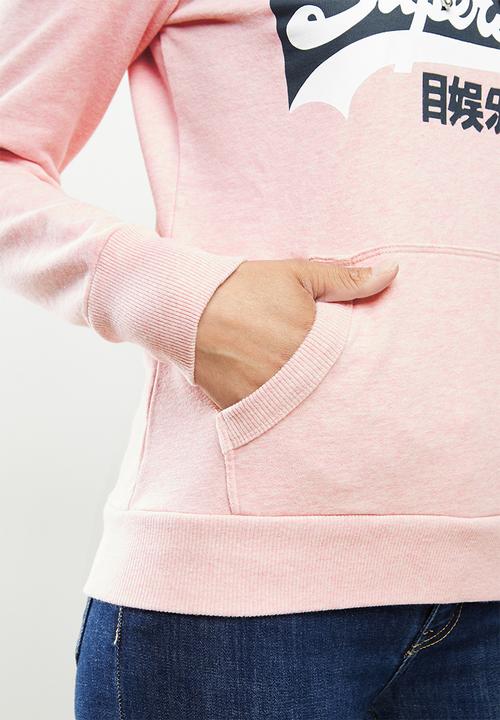 Superdry. - Vl o pastel hoodie - light pink