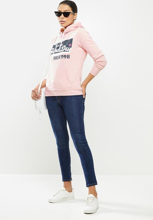 Superdry. - Vl o pastel hoodie - light pink