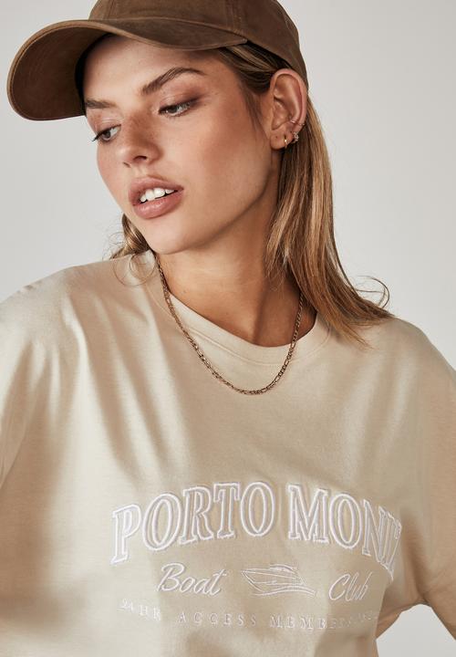 Factorie - Super relaxed graphic tee - pumice stone
