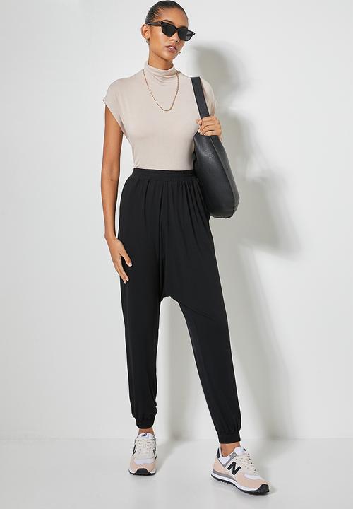 Superbalist - Drop crotch knit jogger - black