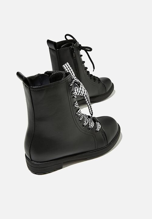Cotton On - Classic combat boot - black