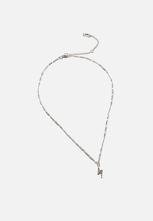 Rubi - Premium pendant necklace - sterling silver plated lightning bolt