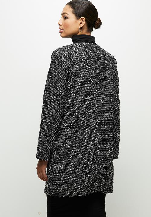 edit - Texture longline jacket- Medium grey