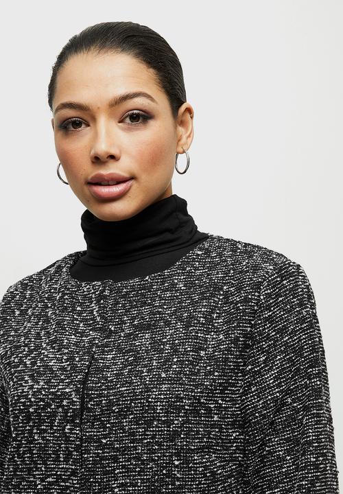 edit - Texture longline jacket- Medium grey