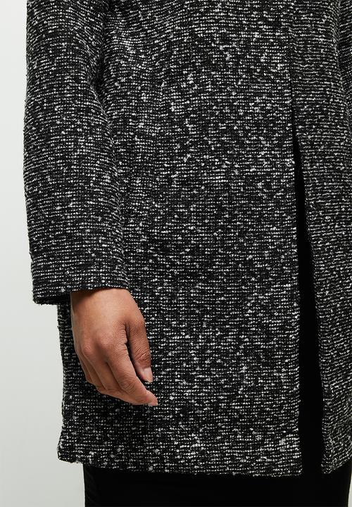 edit - Texture longline jacket- Medium grey