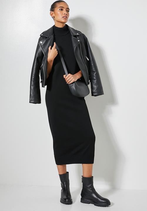 Superbalist - Organic cotton sleeveless knitwear dress - black