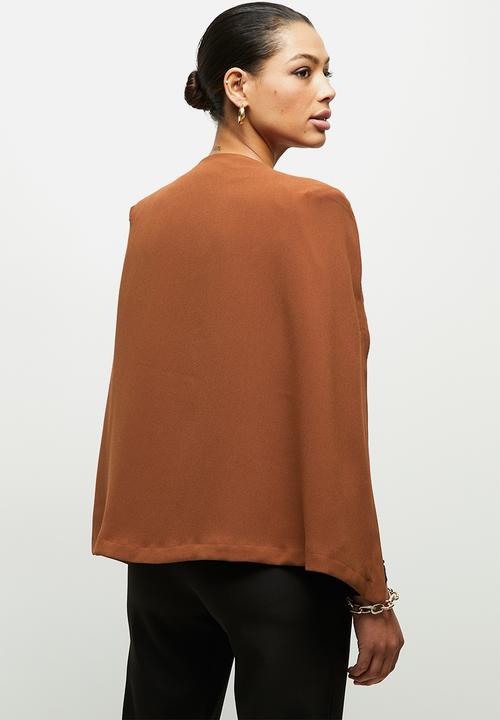 edit - Cape suit jacket - brown