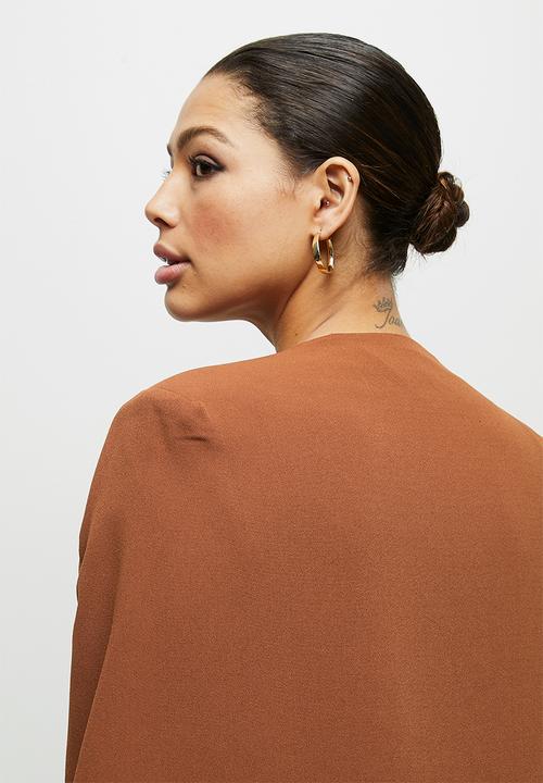 edit - Cape suit jacket - brown