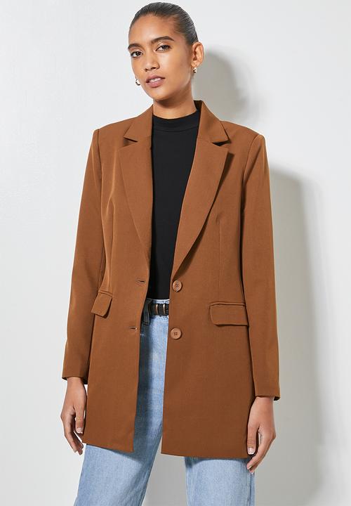 Superbalist - Longer length blazer - tobacco