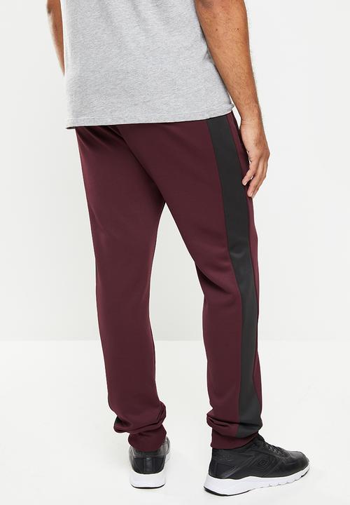 SOVIET - Mahony fashion track pants - burgundy