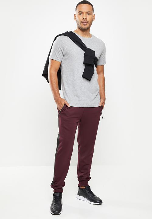 SOVIET - Mahony fashion track pants - burgundy
