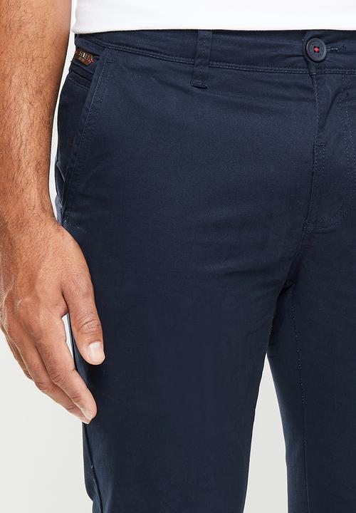 SOVIET - Alfa slim leg fashion chino - navy