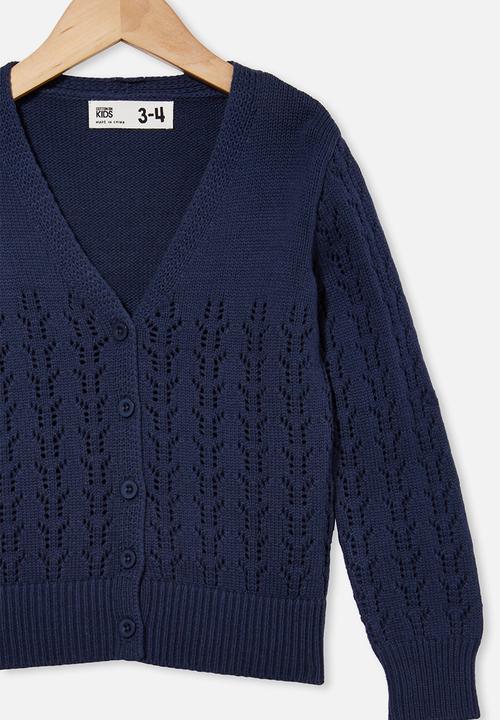 Cotton On - Shae pointelle cardigan - indigo