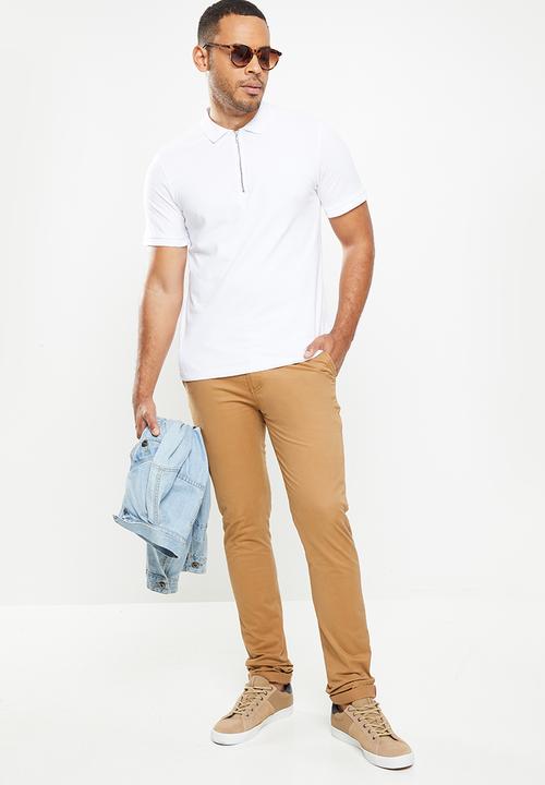 SOVIET - Alfa slim leg fashion chino - beige
