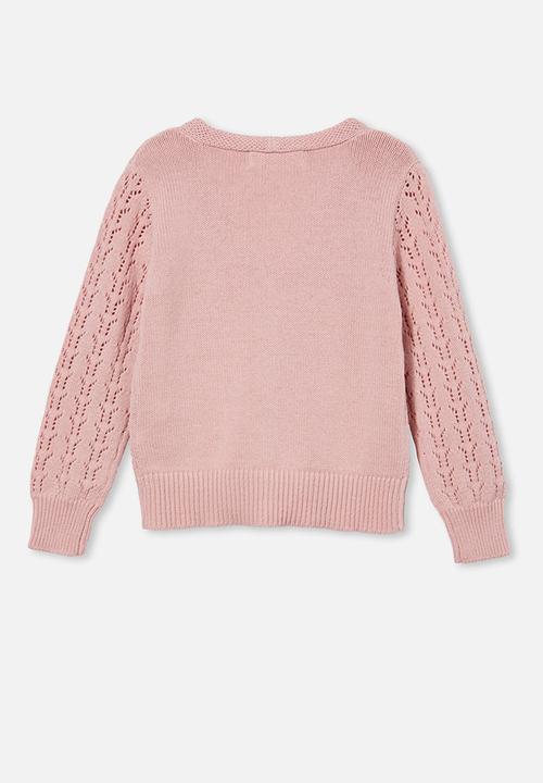 Cotton On - Shae pointelle cardigan - pink